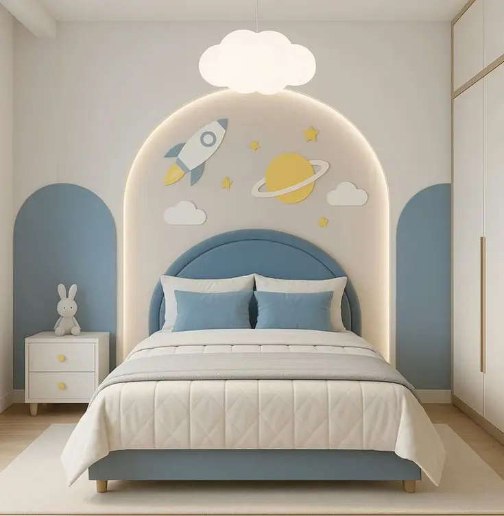 Nova Plush Full Padding Double Bed - kids room furniture