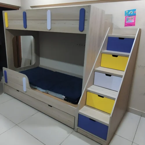 tactile bunk bed with storage