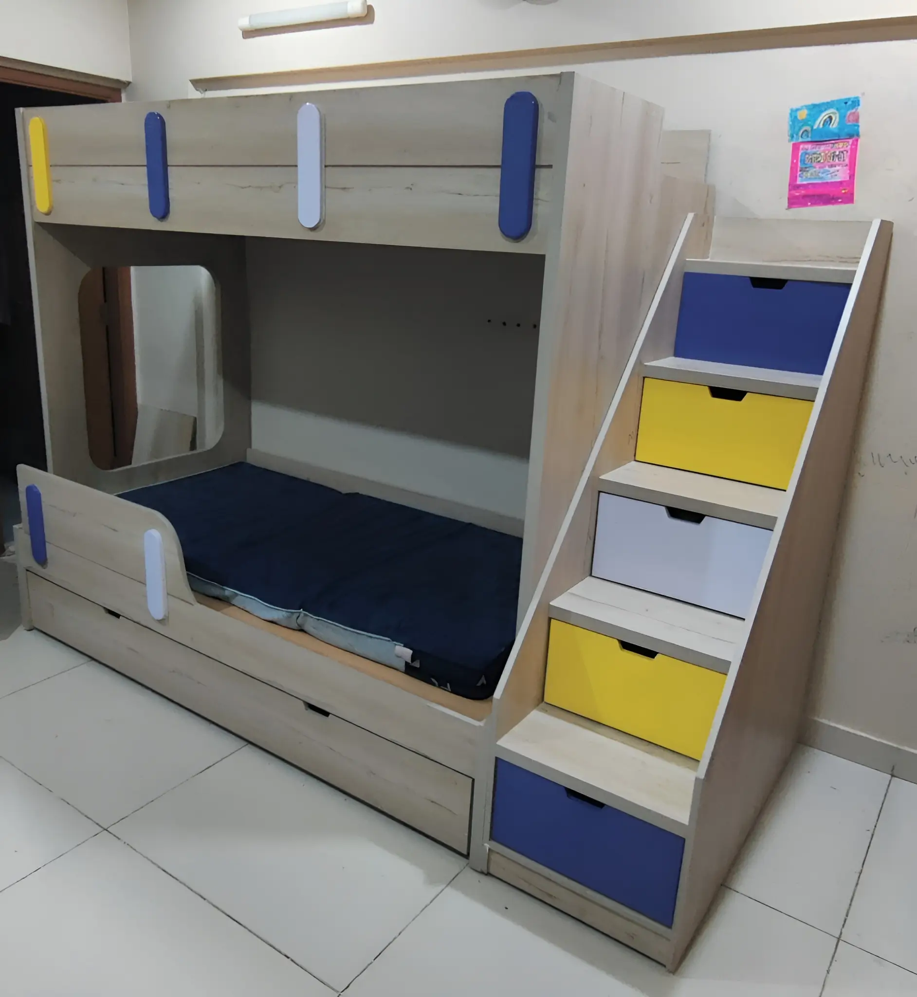 tactile bunk bed with storage